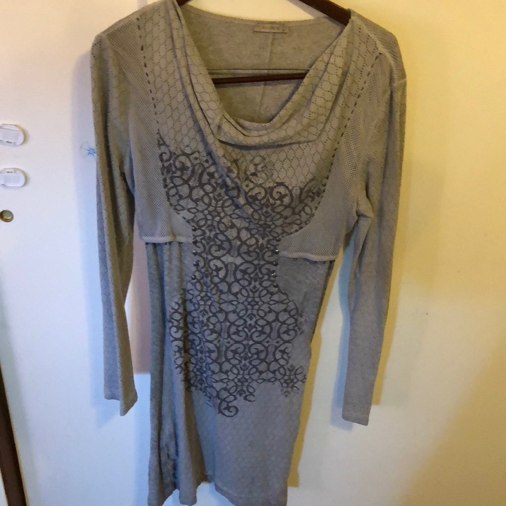 Anvrdie two tone grey dress